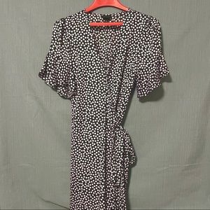 Polka Dot Wrap Around Dress